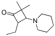 Cyclobutanone, 4-ethyl-2,2-dimethyl-3-(1-piperidinyl)- (9CI) Struktur