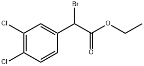 Α-ブロモ-3,4-ジクロロフェニル酢酸エチルエステル 化学構造式