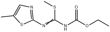 Carbamic  acid,  [[(5-methyl-2-thiazolyl)imino](methylthio)methyl]-,  ethyl  ester  (9CI),41228-19-7,结构式