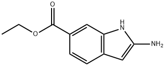 1H-Indole-6-carboxylicacid,2-amino-,ethylester(9CI) Structure