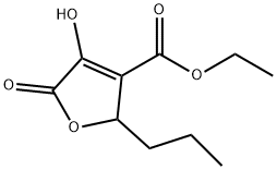 3-Furancarboxylic acid, 2,5-dihydro-4-hydroxy-5-oxo-2-propyl-, ethyl ester (9CI) 化学構造式