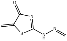 Formaldehyde, (5-methylene-4-oxo-2-thiazolidinylidene)hydrazone (9CI) 化学構造式