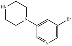 1-(5-溴-3-吡啶)基哌嗪,412347-30-9,结构式