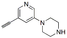 Piperazine, 1-(5-ethynyl-3-pyridinyl)- (9CI),412347-53-6,结构式