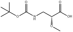 Propanoic acid, 3-[[(1,1-dimethylethoxy)carbonyl]amino]-2-methoxy-, (2R)-,412352-67-1,结构式