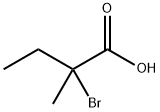 2-Bromo-2-methylbutyric acid 化学構造式