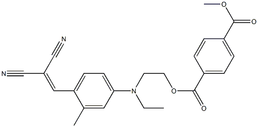 2-[[4-(2,2-二氰乙烯基)-3-甲基苯基]乙基氨基]乙基-1,4-苯二甲酸甲酯, 41284-31-5, 结构式