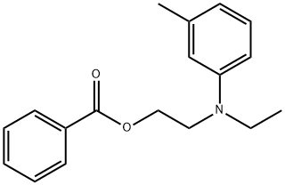 安息香酸2-[エチル(3-メチルフェニル)アミノ]エチル 化学構造式