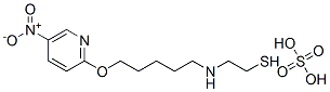 2-[5-(5-ニトロ-2-ピリジルオキシ)ペンチル]アミノエタンチオールスルファート 化学構造式