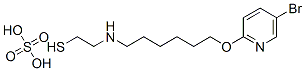 2-[6-(5-Bromo-2-pyridyloxy)hexyl]aminoethanethiol sulfate Structure