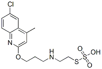 Thiosulfuric acid hydrogen S-[2-[[3-[(6-chloro-4-methyl-2-quinolyl)oxy]propyl]amino]ethyl] ester Structure