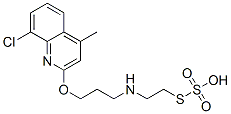 Thiosulfuric acid hydrogen S-[2-[[3-[(8-chloro-4-methyl-2-quinolyl)oxy]propyl]amino]ethyl] ester Struktur