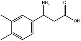 3-アミノ-3-(3,4-ジメチルフェニル)プロパン酸 化学構造式