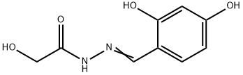 Acetic acid, hydroxy-, [(2,4-dihydroxyphenyl)methylene]hydrazide (9CI) 化学構造式