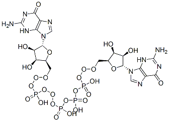 [[(2S,3S,4R,5R)-5-(2-amino-6-oxo-3H-purin-9-yl)-3,4-dihydroxy-oxolan-2-yl]methoxy-hydroxy-phosphoryl]oxy-[[[(2S,3S,4R,5R)-5-(2-amino-6-oxo-3H-purin-9-yl)-3,4-dihydroxy-oxolan-2-yl]methoxy-hydroxy-phosphoryl]oxy-hydroxy-phosphoryl]oxy-phosphinic acid,4130-19-2,结构式