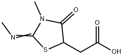 2-[3-METHYL-2-(METHYLIMINO)-4-OXO-1,3-THIAZOLAN-5-YL]ACETIC ACID Structure