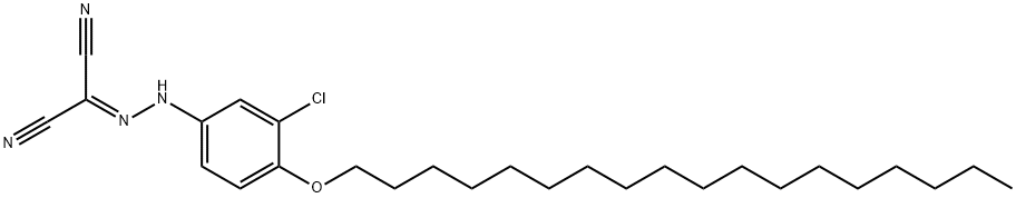[[3-chloro-4-(octadecyloxy)phenyl]hydrazono]malononitrile Structure