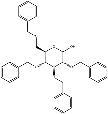 2,3,4,6-四苄基-D-吡喃葡萄糖,4132-28-9,结构式