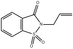 2,3-ジヒドロ-2-アリル-3-オキソ-1,2-ベンゾイソチアゾール1,1-ジオキシド 化学構造式