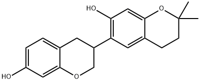 3,3',4,4'-Tetrahydro-2,2'-dimethyl(3,6'-bi-2H-1-benzopyran)-7,7'-diol Structure