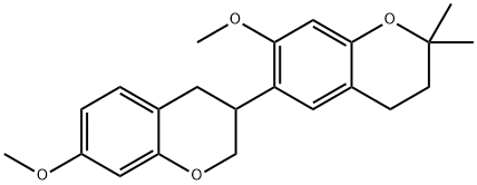 3,3',4,4'-Tetrahydro-7,7'-dimethoxy-2,2'-dimethyl-3,6'-bi(2H-1-benzopyran),41347-52-8,结构式