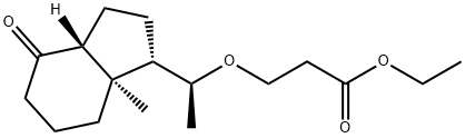 ethyl 3-((S)-1-((1S,3aR,7aR)-7a-Methyl-4-oxooctahydro-1H-inden-1-yl)ethoxy)propanoate Struktur