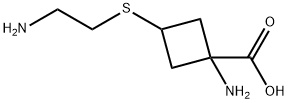 Cyclobutanecarboxylic acid, 1-amino-3-[(2-aminoethyl)thio]- (9CI) Struktur