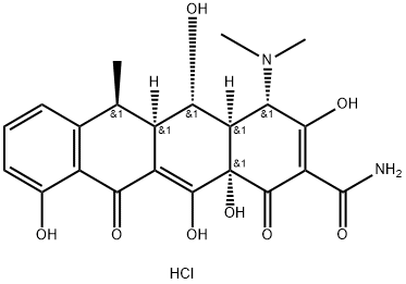 2-Naphthacenecarboxamide, 4-(dimethylamino)-1,4,4a,5,5a,6,11,12a-octahydro-3,5,10,12,12a-pentahydroxy-6-methyl-1,11-dioxo-, monohydrochloride, [4S-(4alpha,4aalpha,5alpha,5aalpha,6beta,12aalpha)]-|6-差向强力霉素盐酸盐