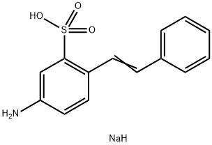 5-アミノ-2-スチリルベンゼンスルホン酸ナトリウム 化学構造式