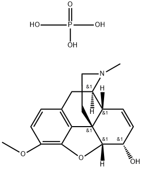コデイン·りん酸·0.5水和物 化学構造式