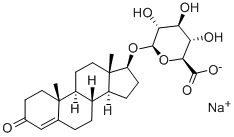 睾酮-Β-D-三羟基环氧戊烷甲酸, 4145-59-9, 结构式