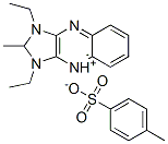 1,3-ジエチル-2-メチル-1H-イミダゾ[4,5-b]キノキサリン-3-イウム・4-メチルベンゼンスルホナート 化学構造式
