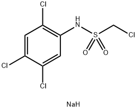 sodium chloro-N-(2,4,5-trichlorophenyl)methanesulphonamidate Struktur