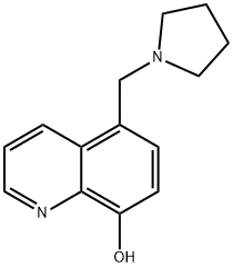 5-[(吡咯烷-1-基)甲基]喹啉-8-醇, 41455-82-7, 结构式