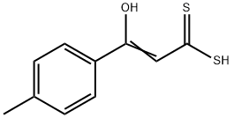 3-ヒドロキシ-3-(4-メチルフェニル)プロペンジチオ酸 化学構造式