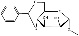 METHYL 4,6-O-BENZYLIDENE-A-D-MANNOPYRANOSIDE 化学構造式