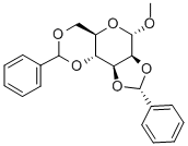 甲基 2,3:4,6-二-O-苯亚甲基-Α-D-甘露糖苷 结构式