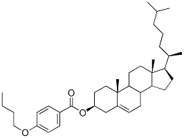 4-ブトキシ安息香酸コレスタ-5-エン-3β-イル 化学構造式