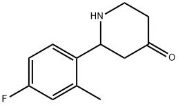 2-(4-Fluoro-2-methylphenyl)piperidin-4-one 化学構造式