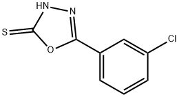 5-(3-CHLOROPHENYL)-1,3,4-OXADIAZOLE-2-THIOL, 41491-54-7, 结构式