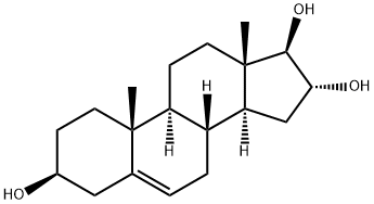 アンドロスタ-5-エン-3β,16α,17β-トリオール 化学構造式