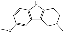 8-methoxy-2-methyl-2,3,4,5-tetrahydro-1H-pyrido[4,3-b]indole Struktur