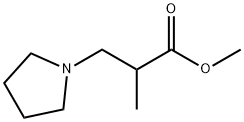 2-甲基-3-(吡咯烷-1-基)丙酸甲酯,4151-03-5,结构式