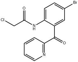 N-[4-溴-2-(2-吡啶甲酰基)苯基]-2-氯乙酰胺,41526-21-0,结构式