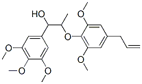 2-(4-アリル-2,6-ジメトキシフェノキシ)-1-(3,4,5-トリメトキシフェニル)-1-プロパノール 化学構造式