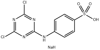 对-[(4,6-二氯-1,3,5-三嗪-2-基)氨基]苯磺酸钠, 4156-21-2, 结构式