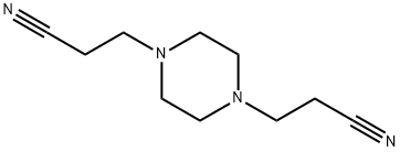 piperazine-1,4-dipropiononitrile Struktur