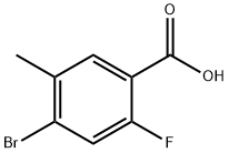 4-BROMO-2-FLUORO-5-METHYLBENZOIC ACID Structure