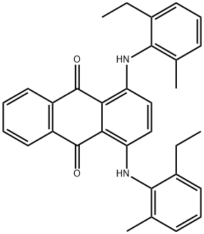 1,4-ビス[(2-エチル-6-メチルフェニル)アミノ]-9,10-アントラセンジオン 化学構造式