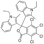 4,5,6,7-テトラクロロ-3,3-ビス(1-エチル-2-メチル-1H-インドール-3-イル)イソベンゾフラン-1(3H)-オン 化学構造式